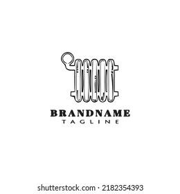 plantilla de diseño del logotipo del calefactor ilustración vectorial aislada negra moderna