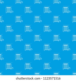 Heater pattern vector seamless blue repeat for any use