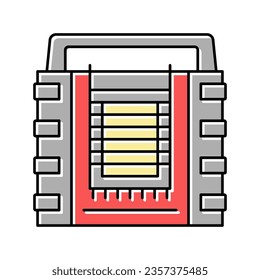 heater portable color icon vector. heater portable sign. isolated symbol illustration