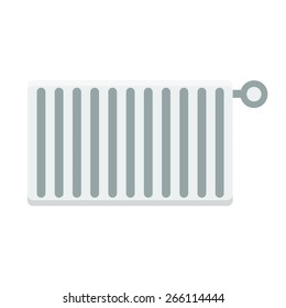 Heater radiator illustration in flat style with long shadow. Scalable vector eps illustration. 