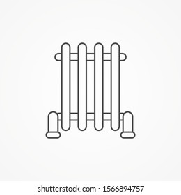 Heater vector icon sign symbol