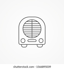 Heater vector icon sign symbol
