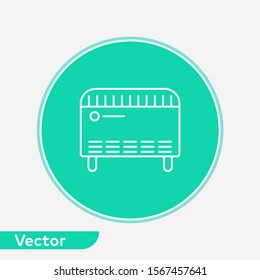 Heater vector icon sign symbol