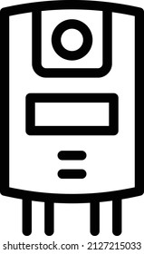 heater Vector illustration on a transparent background. Premium quality symbols. Stroke  vector icon for concept and graphic design.