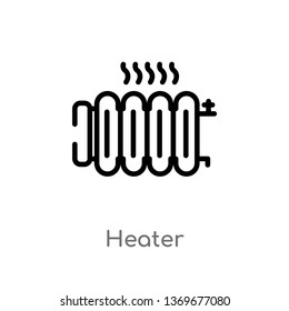 heater vector line icon. Simple element illustration. heater outline icon from winter concept. Can be used for web and mobile