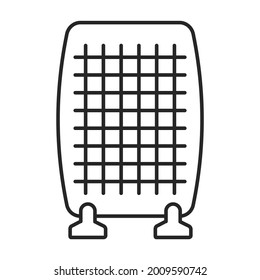 Icono de contorno del vector del calefactor. Caldera de la ilustración del vector sobre fondo blanco. Icono de ilustración de contorno aislado del calentador.