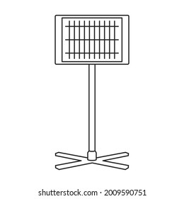 Heater vector outline icon. Vector illustration boiler on white background. Isolated outline illustration icon of heater .
