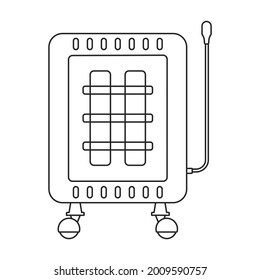 Heater vector outline icon. Vector illustration boiler on white background. Isolated outline illustration icon of heater .