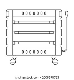 Heater vector outline icon. Vector illustration boiler on white background. Isolated outline illustration icon of heater .