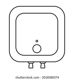 Heater vector outline icon. Vector illustration boiler on white background. Isolated outline illustration icon of heater .