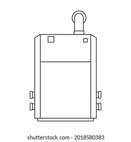Heater vector outline icon. Vector illustration boiler on white background. Isolated outline illustration icon of heater .