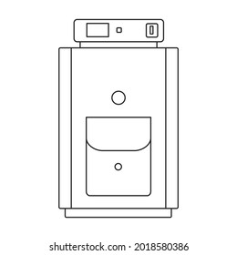 Heater vector outline icon. Vector illustration boiler on white background. Isolated outline illustration icon of heater .