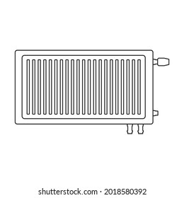 Heater vector outline icon. Vector illustration boiler on white background. Isolated outline illustration icon of heater .