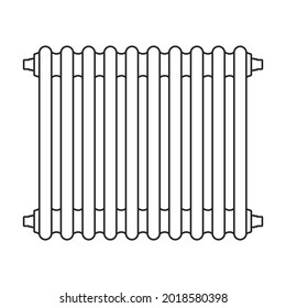 Heater vector outline icon. Vector illustration boiler on white background. Isolated outline illustration icon of heater .