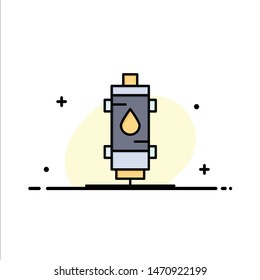 Heater, Water, Heat, Hot, Gas, Geyser Business Logo Template. Flat Color. Vector Icon Template background