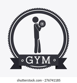 Heathy Lifestyle design over white background, vector illustration