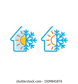 heating and air conditioning logo icon vector