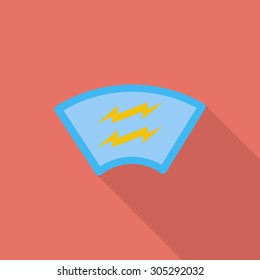 Heating automotive glass icon. Flat vector related icon with long shadow for web and mobile applications. It can be used as - logo, pictogram, icon, infographic element. Vector Illustration.