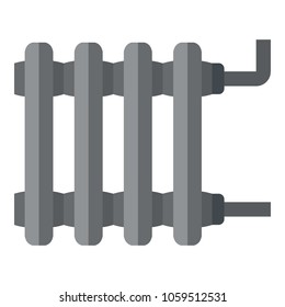 Heating battery icon. Flat illustration of heating battery vector icon for web