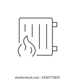 Icono de contorno de línea de batería