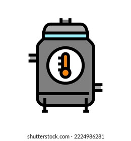 heating beer production color icon vector. heating beer production sign. isolated symbol illustration