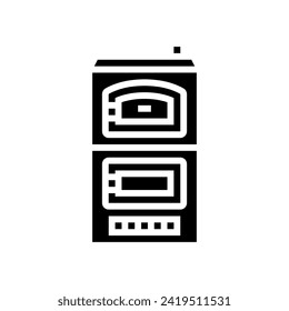 vector de icono de glifo de biomasa de calentamiento. señal de biomasa de calentamiento. ilustración de símbolo aislado