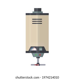Heating boiler. Heating system, vector illustration