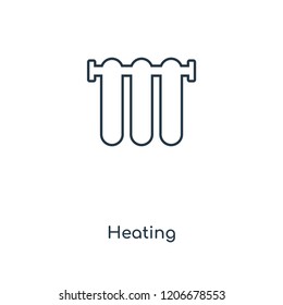 Heating concept line icon. Linear Heating concept outline symbol design. This simple element illustration can be used for web and mobile UI/UX.