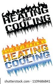 Heating and Cooling Emblems is an illustration that can be used for heating and cooling or HVAC companies. Comes in one color and multi-color version. Great for logos, ads, flyers, t-shirts.