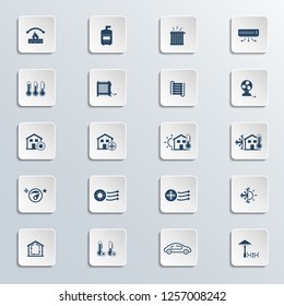 Heating and cooling icons