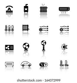 Heating and cooling icons