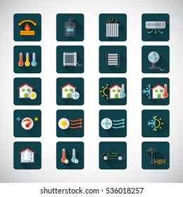 Heating and cooling icons