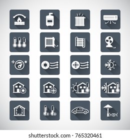 Heating and cooling icons