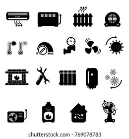 Heating And Cooling Icons