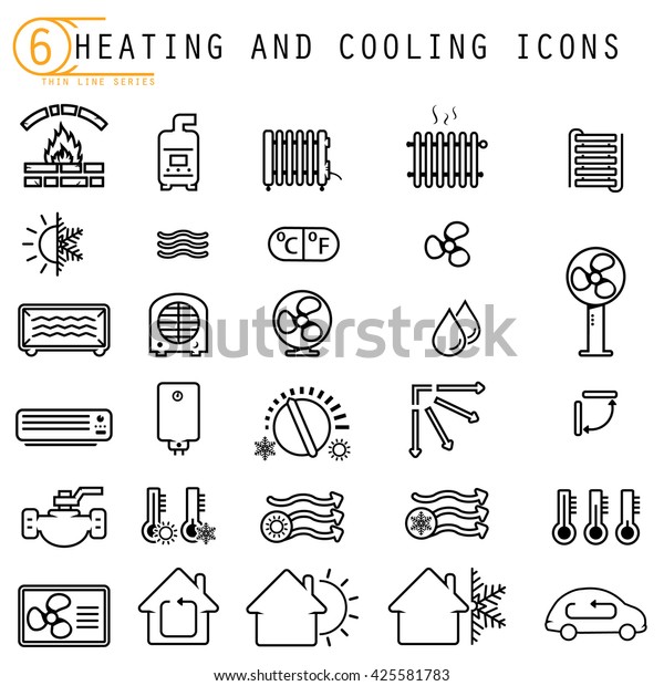 Heating and cooling\
icons
