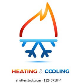 Heating Cooling Logo Design Stock Vector (Royalty Free) 1124371844 ...