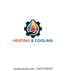Logotipos de calefacción y refrigeración. Imagen de Vector de diseño de logotipo hvac de calefacción y refrigeración Abstractas
