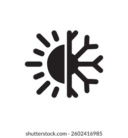 Heating and cooling system icon symbol Vector