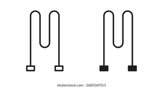 Heating element icon art in black and white