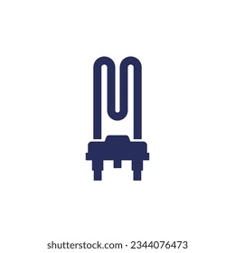 heating element icon on white