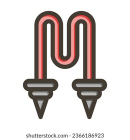 Heating Element Vector Thick Line Filled Colors Icon For Personal And Commercial Use.
