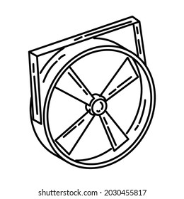 Equipo de calefacción para el vector de conjunto de iconos dibujado a mano del equipo de la parte.