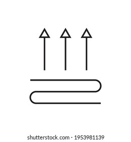Diseño de iconos de piso de calefacción. ilustración vectorial
