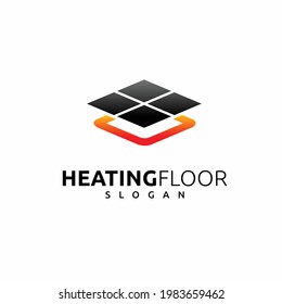 Heating floor logo, HVAC logo design