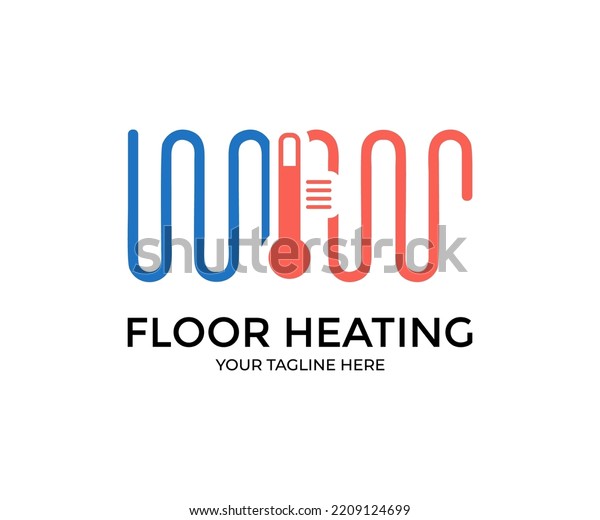 Heating Floor System Heat Floor System Stock Vector (Royalty Free