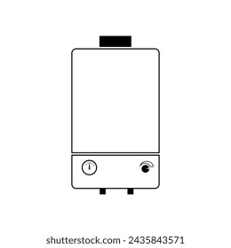 heating gas boiler linear on a white background