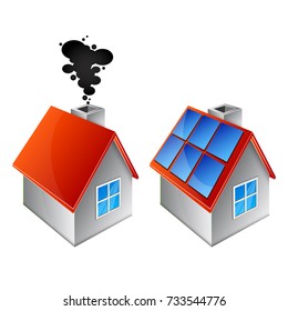 Heating for home alternative energy sources symbol