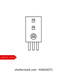 Heating home vector icon. Line symbol on the subject of Heating home.
