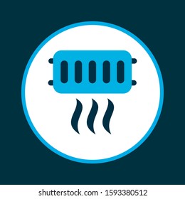 Heating icon colored symbol. Premium quality isolated radiator element in trendy style.