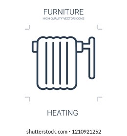heating icon. high quality line heating icon on white background. from furniture collection flat trendy vector heating symbol. use for web and mobile